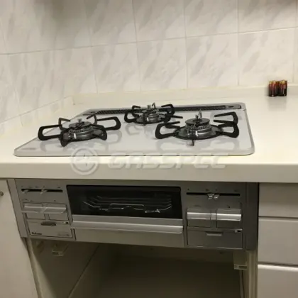 施工後のビルトインガスコンロ（パロマ PD-509WS-60CV）
