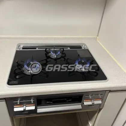 施工後のビルトインガスコンロ（パロマ PD-509WS-60CK）