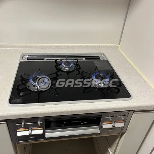 交換後のビルトインガスコンロ（パロマ PD-509WS-60CK）