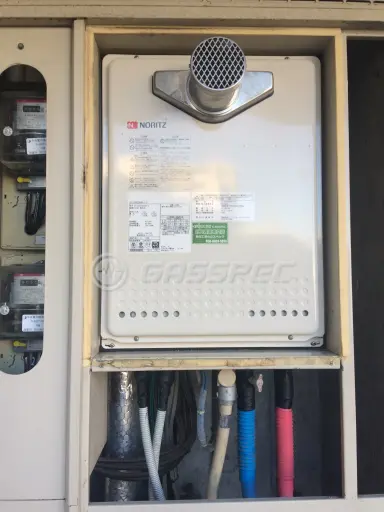 施工後の給湯器（ノーリツ GT-2450SAWX-T-2 BL）
