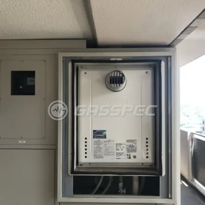 施工後の給湯器（ノーリツ GT-2470SAW-T BL）