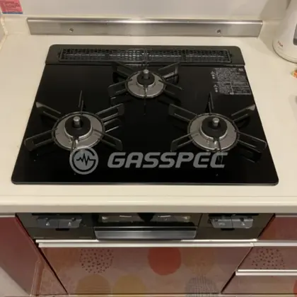 施工後のビルトインガスコンロ（リンナイ RS31W36T1RBW）