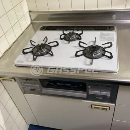 施工後のビルトインガスコンロ（パロマ PD-509WS-60CV）