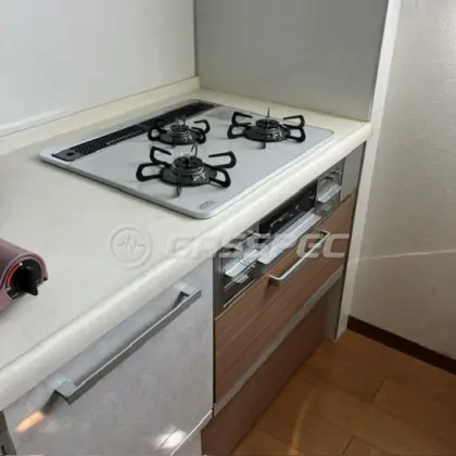 施工後のビルトインガスコンロ（パロマ PD-509WS-60CV）