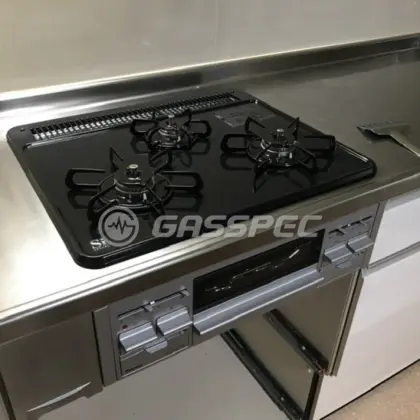 施工後のビルトインガスコンロ（パロマ PD-N36WS）