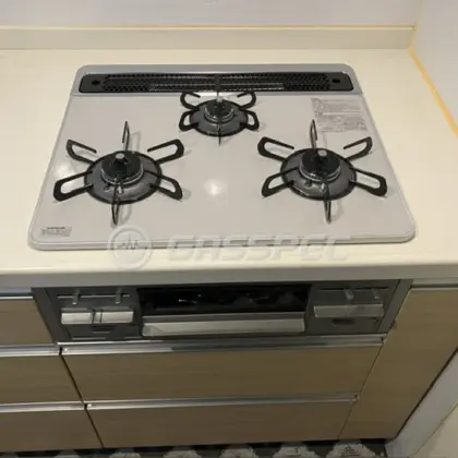 施工後のビルトインガスコンロ（パロマ PD-509WS-60CV）