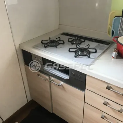 施工後のビルトインガスコンロ（パロマ PD-829WS-60CV）