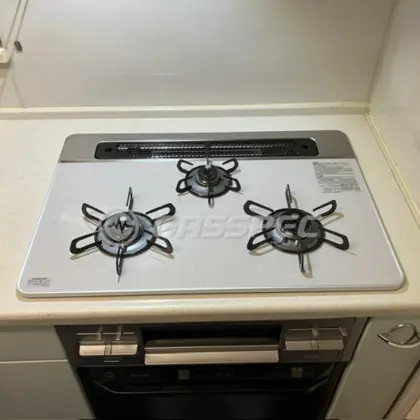 施工後のビルトインガスコンロ（パロマ PD-509WS-75CV）