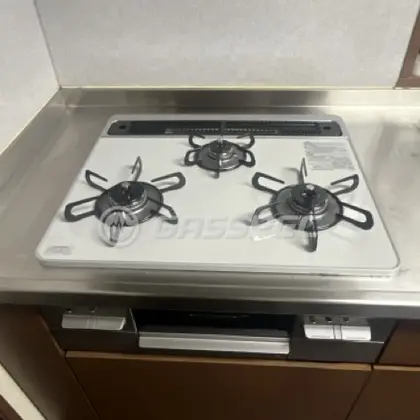 施工後のビルトインガスコンロ（パロマ PD-743WS-60CV）