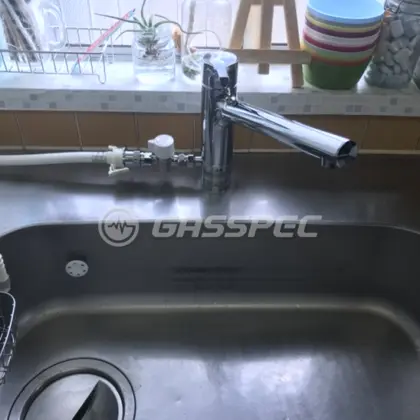 施工後の水栓・蛇口（TOTO TKS05309J）