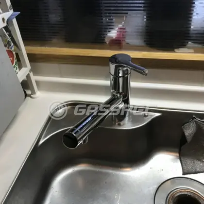 施工後の水栓・蛇口（TOTO TKS05305JA）