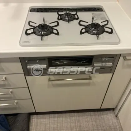 施工後のビルトインガスコンロ（パロマ PD-509WS-60CV）