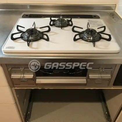 施工後のビルトインガスコンロ（パロマ PD-509WS-60CV）