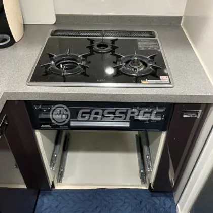 施工前のビルトインガスコンロ（RBG-N31A9GS1M）