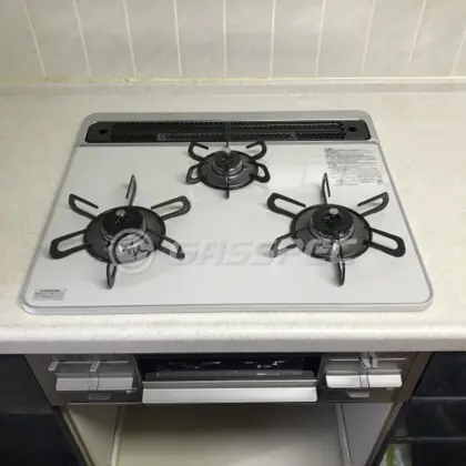 施工後のビルトインガスコンロ（パロマ PD-509WS-60CV）