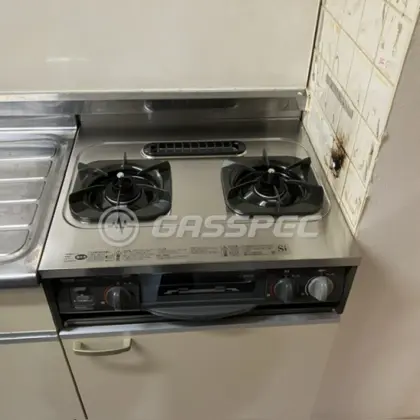 施工後のビルトインガスコンロ（リンナイ URG-655TS2A-L）