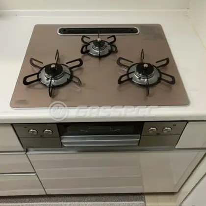 施工後のビルトインガスコンロ（パロマ PD-893WS-U60GP）