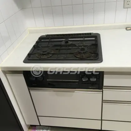 施工前のビルトインガスコンロ（PKD-351F）