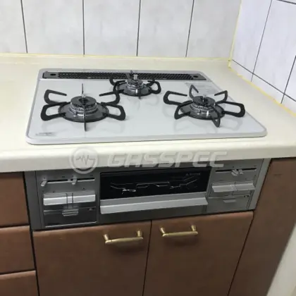 施工後のビルトインガスコンロ（パロマ PD-509WS-60CV）