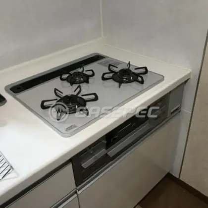 施工後のビルトインガスコンロ（パロマ PD-509WS-60CV）