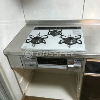 施工後のビルトインガスコンロ（パロマ PD-509WS-60CV）