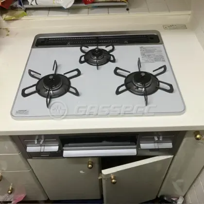 施工後のビルトインガスコンロ（パロマ PD-509WS-60CV）
