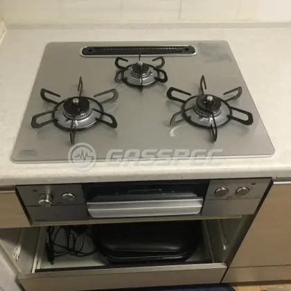 施工後のビルトインガスコンロ（パロマ PD-893WS-U60GH）