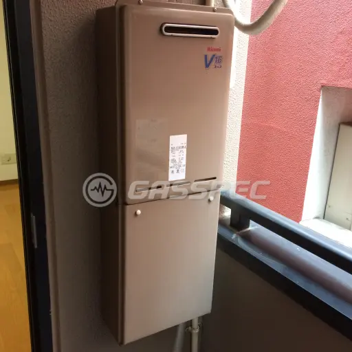 交換前の給湯器（リンナイ RUX-V1610W-E）