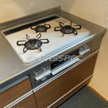 施工後のビルトインガスコンロ（パロマ PD-509WS-60CV）