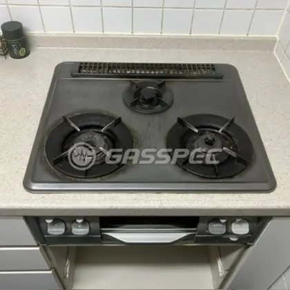施工前のビルトインガスコンロ（PKD-35EGFV-L）
