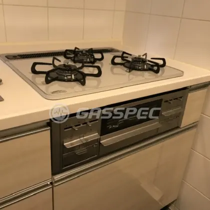 施工後のビルトインガスコンロ（パロマ PD-509WS-60CV）
