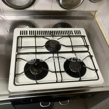 施工前のビルトインガスコンロ（DG3049N）
