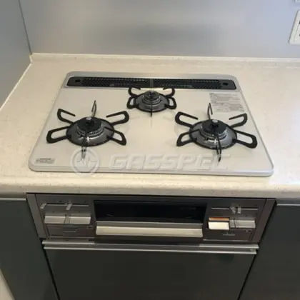 施工後のビルトインガスコンロ（パロマ PD-509WS-60CV）
