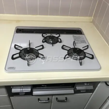 施工後のビルトインガスコンロ（パロマ PD-509WS-60CV）