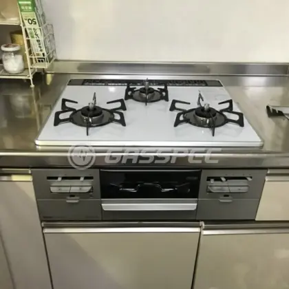 施工後のビルトインガスコンロ（リンナイ RS31AW36P49R7VW）