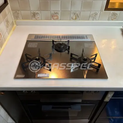 施工後のビルトインガスコンロ（ノーリツ N3WU3PWASKSTEC）