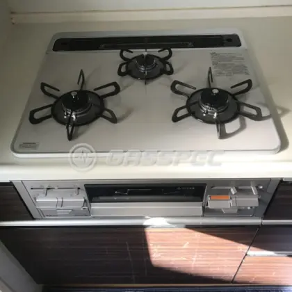 施工後のビルトインガスコンロ（パロマ PD-509WS-60CV）
