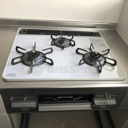 施工後のビルトインガスコンロ（パロマ PD-509WS-60CV）