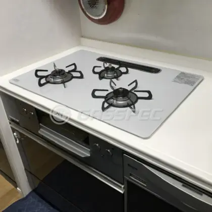 施工後のビルトインガスコンロ（パロマ PD-893WS-U75CV）