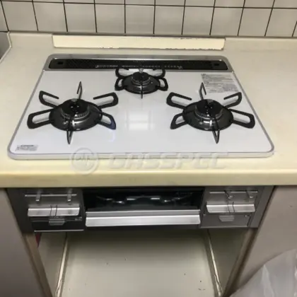 施工後のビルトインガスコンロ（パロマ PD-509WS-60CV）
