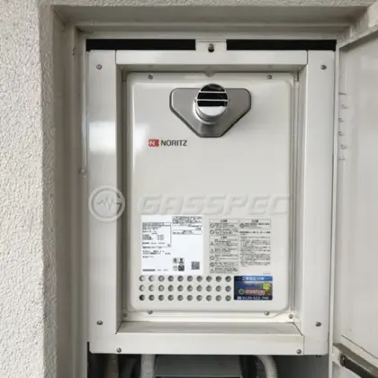 施工後の給湯器（ノーリツ GQ-1626AWX-60T-DX BL）