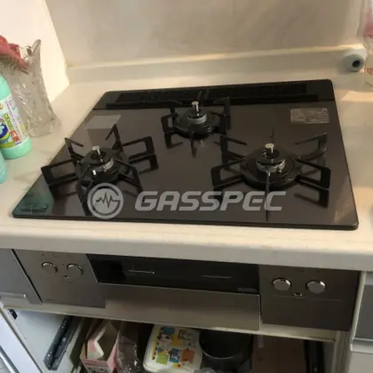 施工後のビルトインガスコンロ（ノーリツ N3WU3PWASQSTEC）