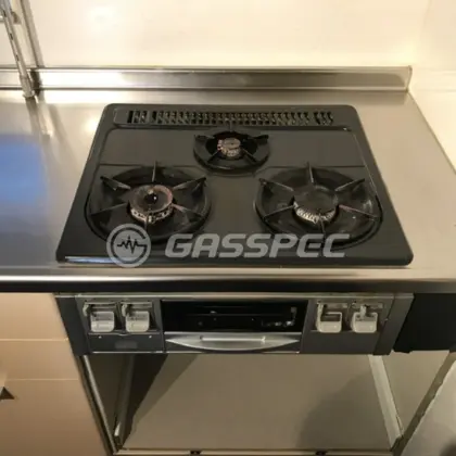 施工前のビルトインガスコンロ（DG3295NR）