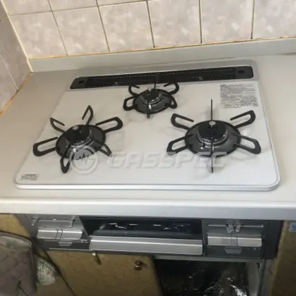 施工後のビルトインガスコンロ（パロマ PD-509WS-60CV）