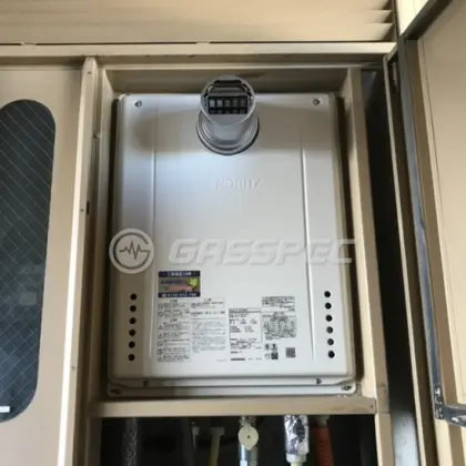 施工後の給湯器（ノーリツ GT-2070SAW-T BL）