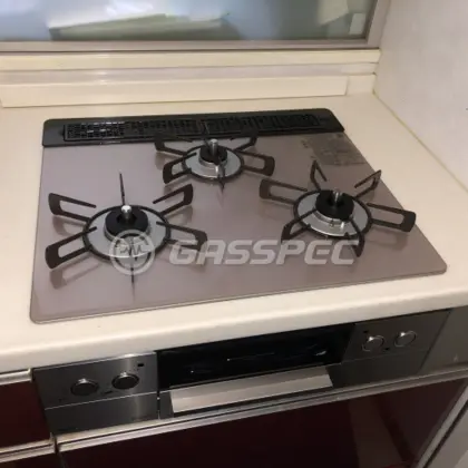 施工後のビルトインガスコンロ（リンナイ RHS31W42J2RSTW）