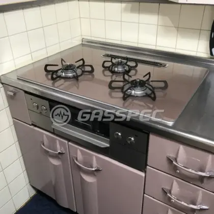 施工後のビルトインガスコンロ（パロマ PD-893WS-U75GP）