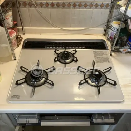 施工後のビルトインガスコンロ（パロマ PD-509WS-60CV）