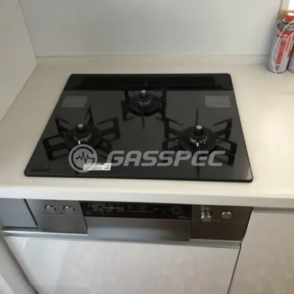 施工後のビルトインガスコンロ（ノーリツ N3WU3PWASQSTEC）
