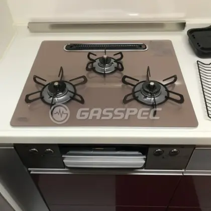 施工後のビルトインガスコンロ（パロマ PD-893WS-U60GP）
